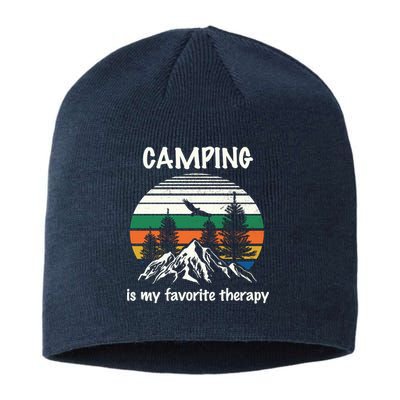 Camping Is My Therapy Sustainable Beanie