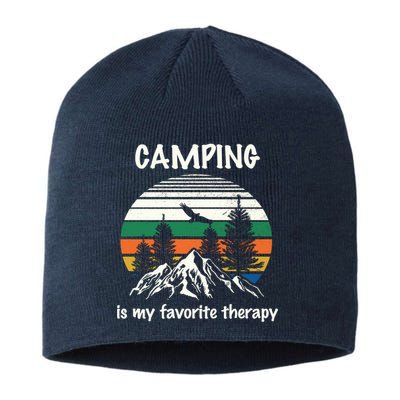 Camping Is My Therapy Sustainable Beanie