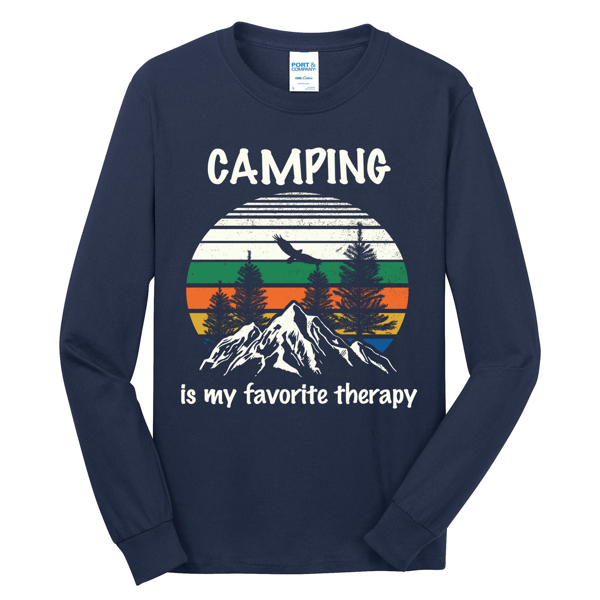 Camping Is My Therapy Tall Long Sleeve T-Shirt