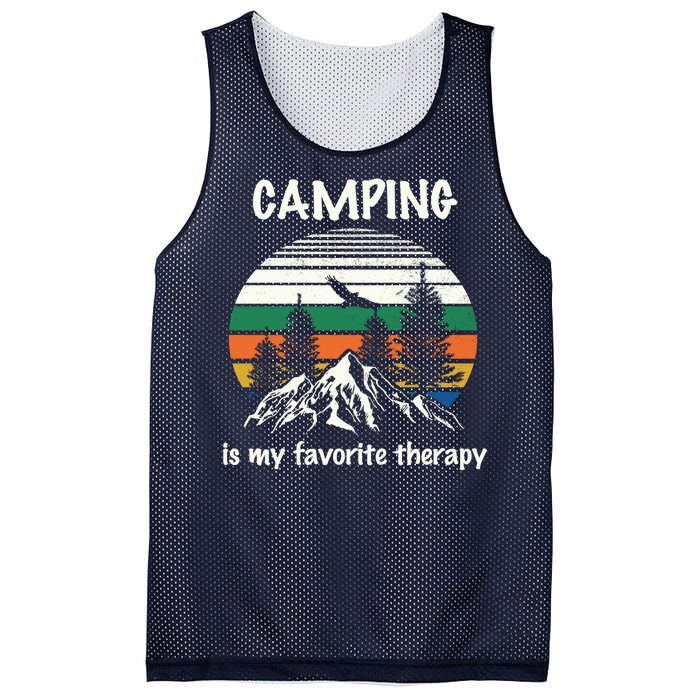 Camping Is My Therapy Mesh Reversible Basketball Jersey Tank