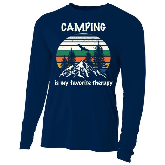 Camping Is My Therapy Cooling Performance Long Sleeve Crew