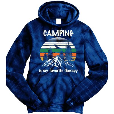 Camping Is My Therapy Tie Dye Hoodie