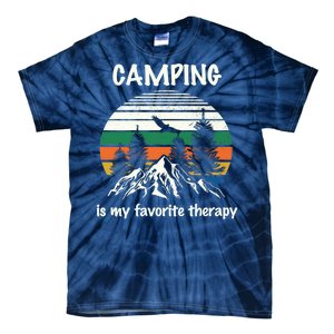 Camping Is My Therapy Tie-Dye T-Shirt