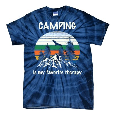 Camping Is My Therapy Tie-Dye T-Shirt