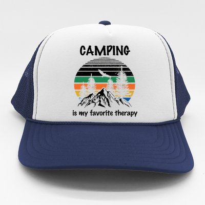 Camping Is My Therapy Trucker Hat