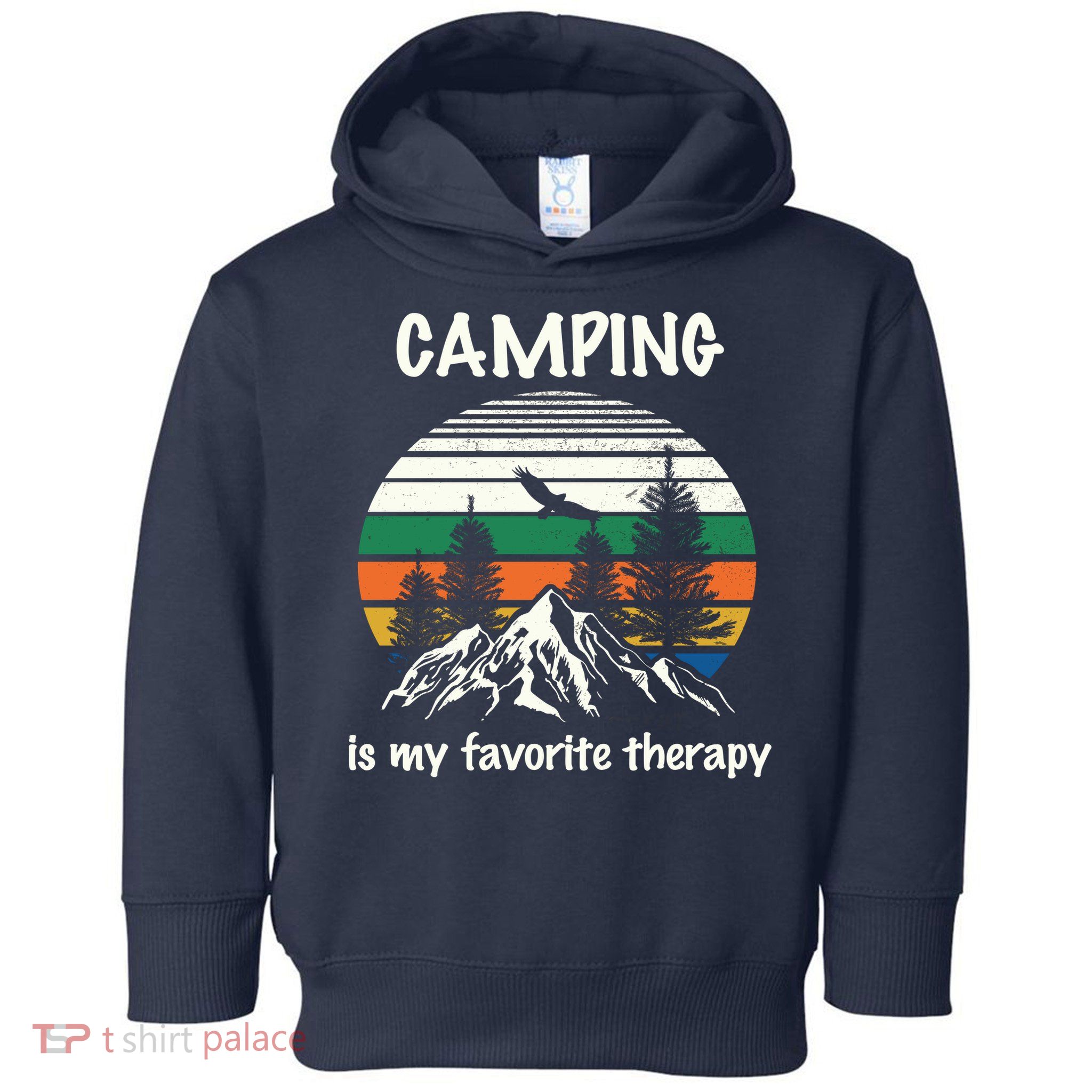 Camping Is My Therapy Toddler Hoodie