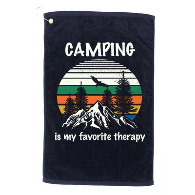 Camping Is My Therapy Golf Towel
