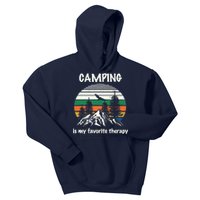 Camping Is My Therapy Kids Hoodie