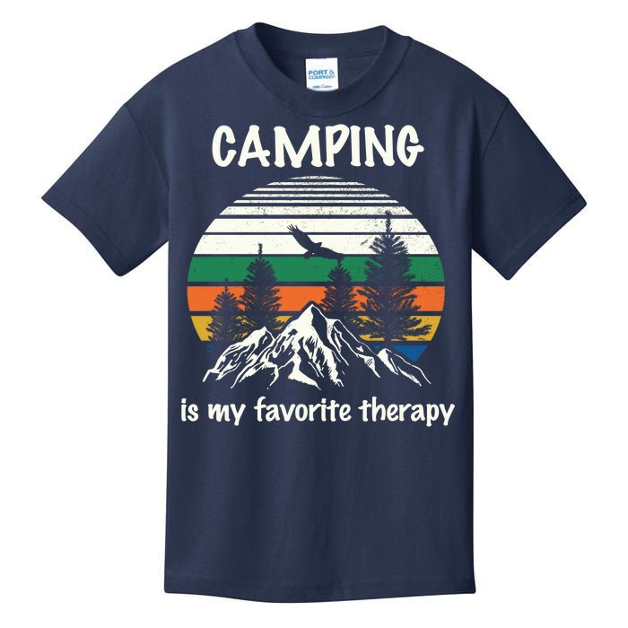 Camping Is My Therapy Kids T-Shirt