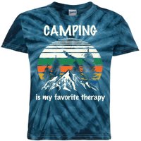 Camping Is My Therapy Kids Tie-Dye T-Shirt