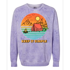 Camping Keep It Simple Colorblast Crewneck Sweatshirt