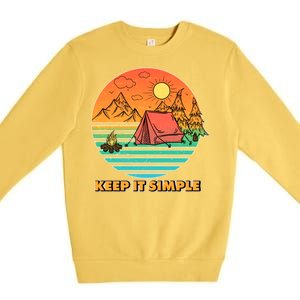 Camping Keep It Simple Premium Crewneck Sweatshirt