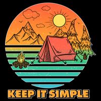 Camping Keep It Simple Button