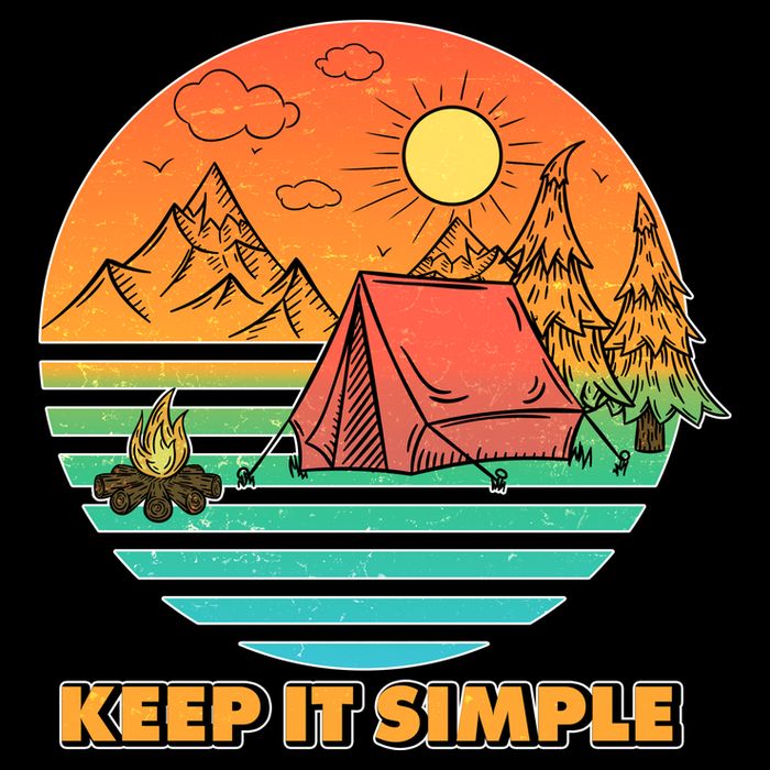 Camping Keep It Simple Button