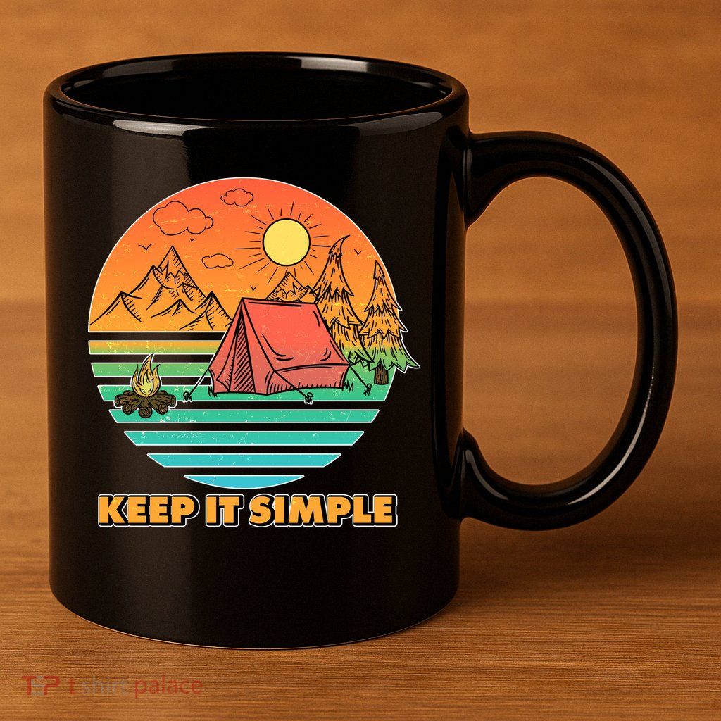 Camping Keep It Simple 11oz C Handle Ceramic Mug