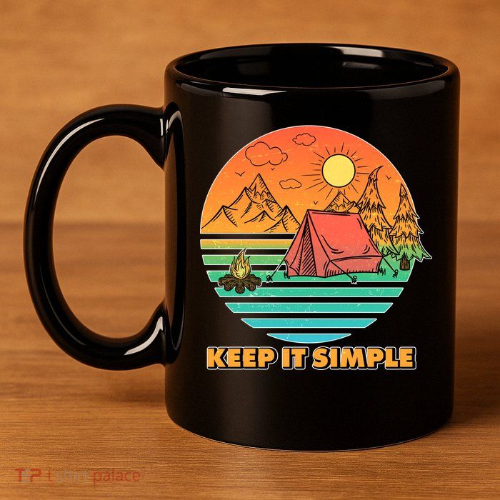 Camping Keep It Simple 11oz C Handle Ceramic Mug
