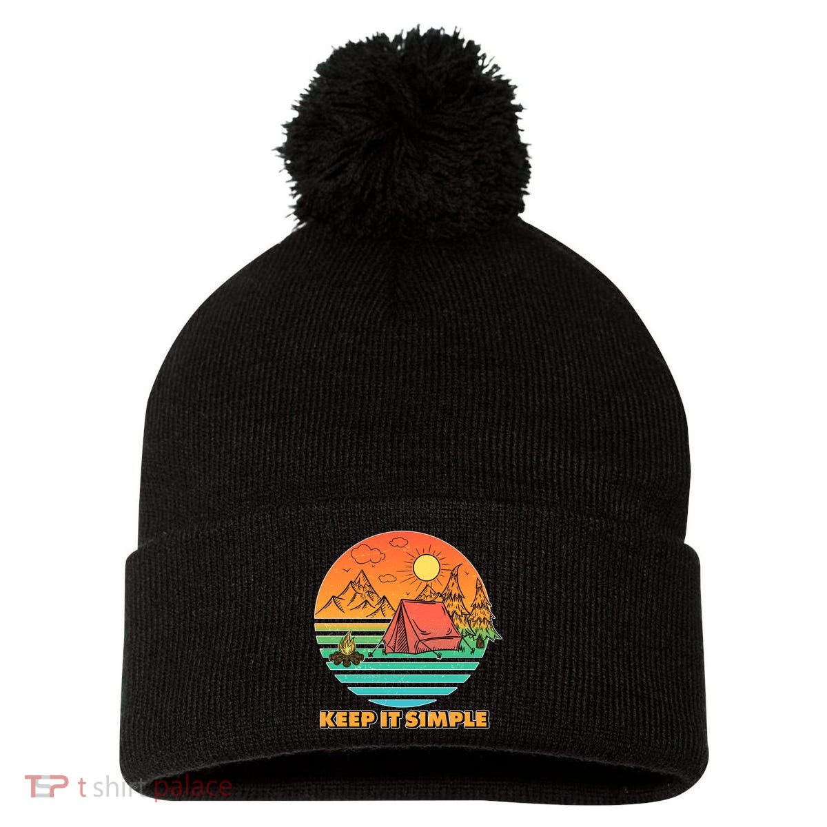 Camping Keep It Simple Pom Pom 12in Knit Beanie