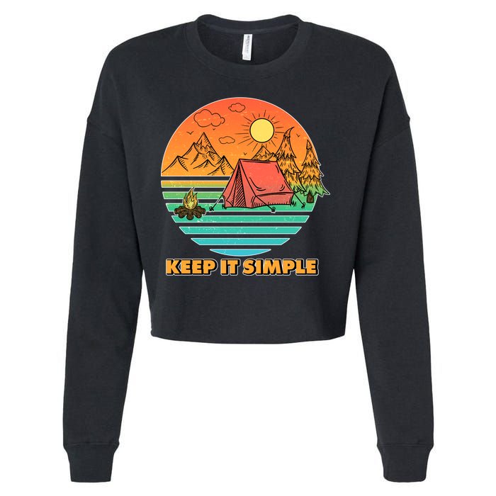 Camping Keep It Simple Cropped Pullover Crew