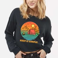 Camping Keep It Simple Cropped Pullover Crew