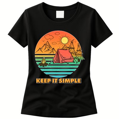 Camping Keep It Simple Womens T-Shirt