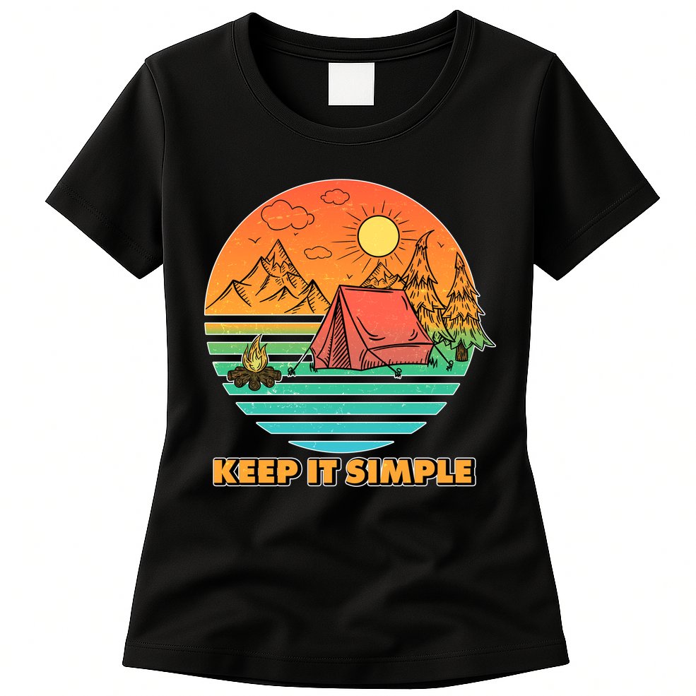 Camping Keep It Simple Womens T-Shirt