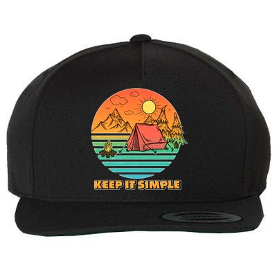 Camping Keep It Simple Wool Snapback Cap