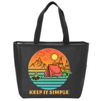 Camping Keep It Simple Zip Tote Bag