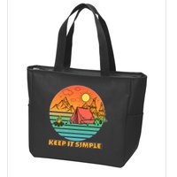 Camping Keep It Simple Zip Tote Bag