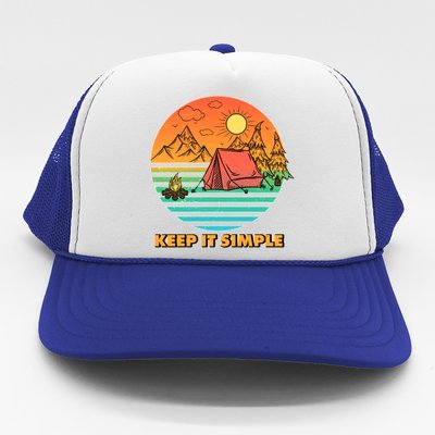 Camping Keep It Simple Trucker Hat