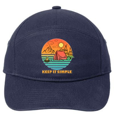 Camping Keep It Simple 7-Panel Snapback Hat