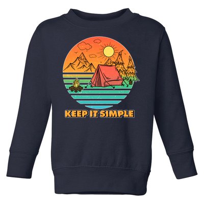 Camping Keep It Simple Toddler Sweatshirt