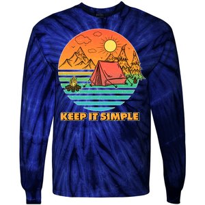 Camping Keep It Simple Tie-Dye Long Sleeve Shirt