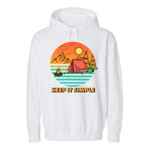 Camping Keep It Simple Garment-Dyed Fleece Hoodie