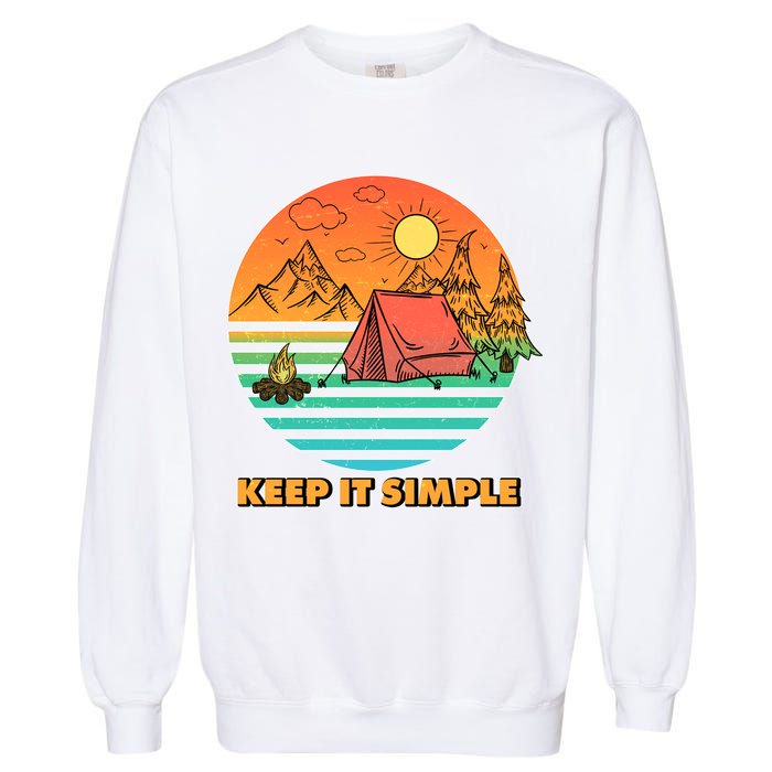 Camping Keep It Simple Garment-Dyed Sweatshirt