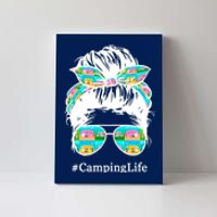 Camping Life Messy Hair Canvas