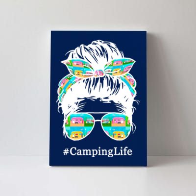 Camping Life Messy Hair Canvas