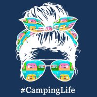 Camping Life Messy Hair Flatbill Hat