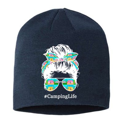 Camping Life Messy Hair Sustainable Beanie
