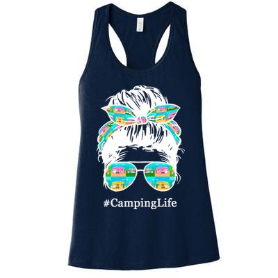 Camping Life Messy Hair Womens Tank Top
