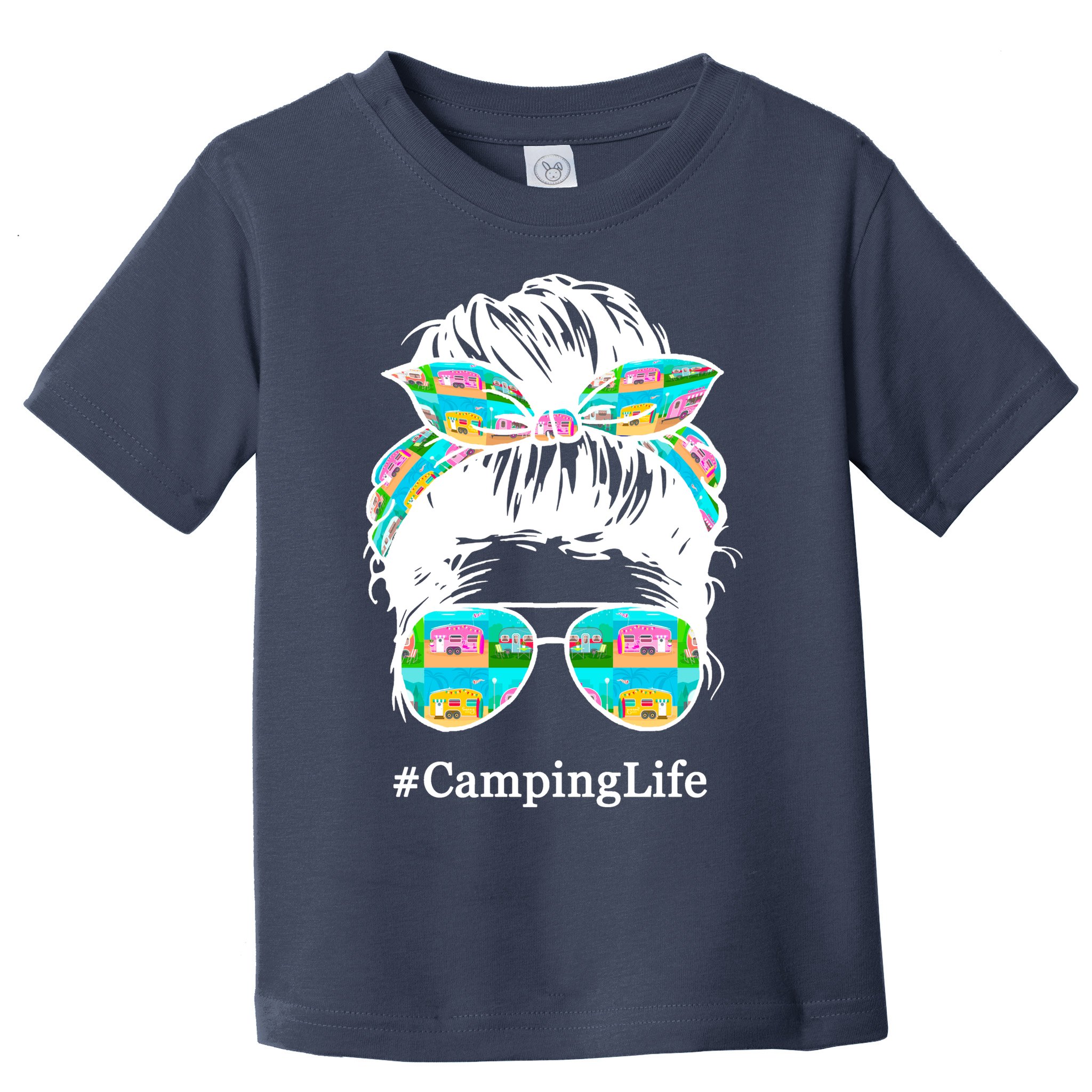 Camping Life Messy Hair Toddler T-Shirt