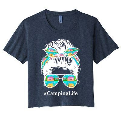Camping Life Messy Hair Crop Top
