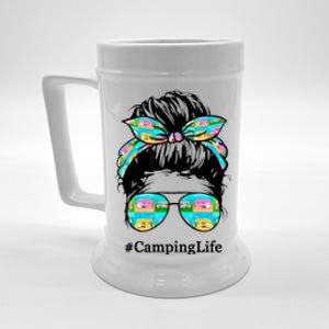 Camping Life Messy Hair Beer Stein