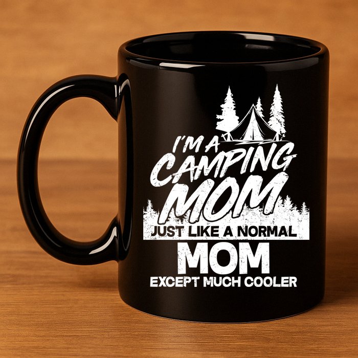 Camping Mom 11oz C Handle Ceramic Mug