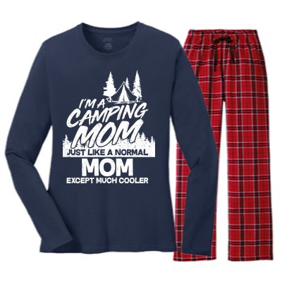 Camping Mom Women's Long Sleeve Flannel Pajama Set 