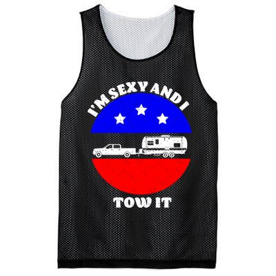 Camping RV I'm Sexy And I Tow It Mesh Reversible Basketball Jersey Tank