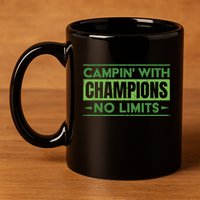 Camping With Champions 11oz C Handle Ceramic Mug