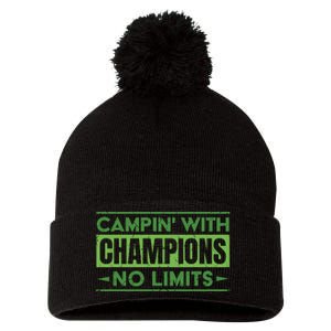 Camping With Champions Pom Pom 12in Knit Beanie