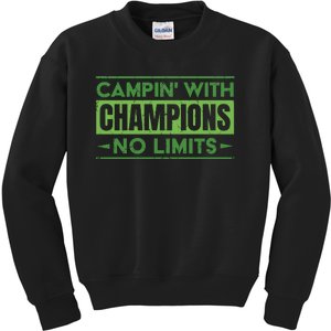 Camping With Champions Kids Sweatshirt