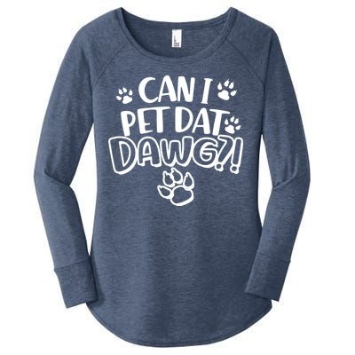 Can I Pet Dat Dawg Women's Perfect Tri Tunic Long Sleeve Shirt