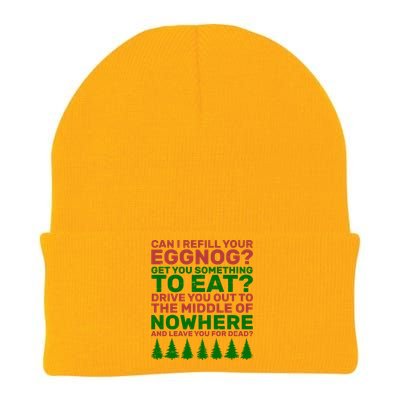 Can I Refill Your Eggnog Funny Christmas Knit Cap Winter Beanie